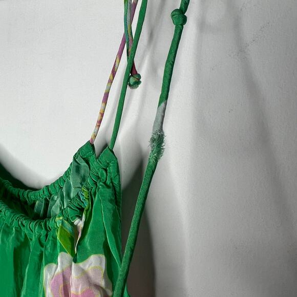 Farm Rio Green Floral One Shoulder Maxi Dress Size Small - Picture 3 of 8